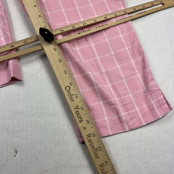 Lauren Ralph Lauren Pink Plaid Cropped Pants Coastal Preppy Classic Chino 6P - Picture 7 of 12